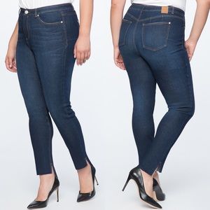 Eloquii | Peach Lift Step-Hem Skinny Jeans